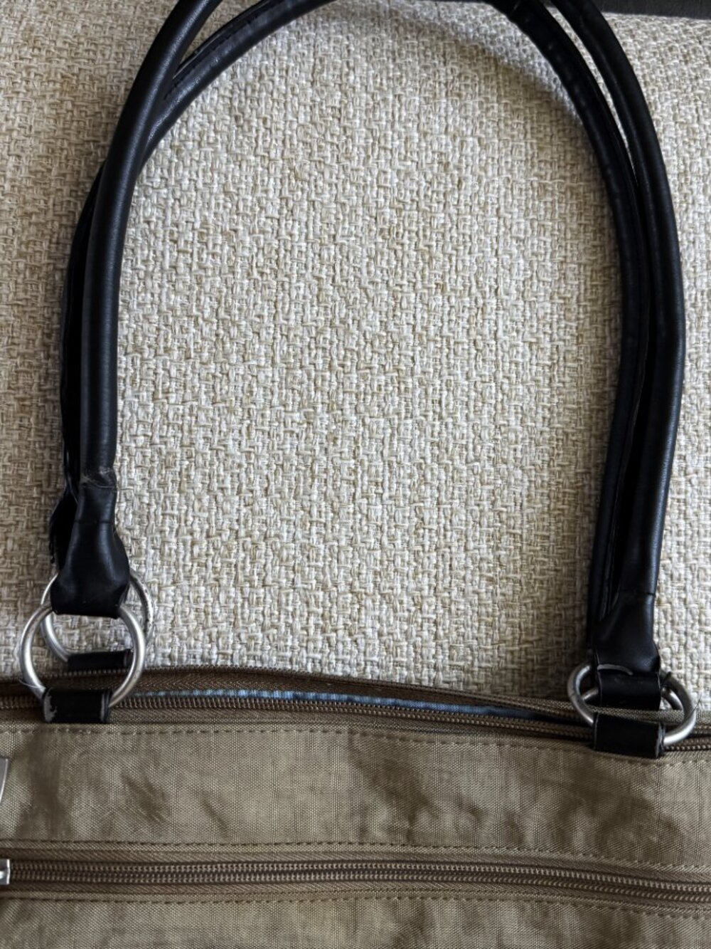 Baggallini Crossbody Bag Khaki canvas shoulder bag - Picture 5 of 8